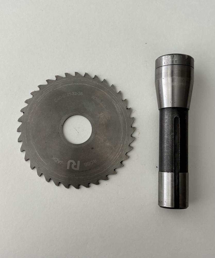 4″ Diameter x 5/64” Thick 36 Teeth Slitting Saw x 1” Arbor Hole HSS + R8 Arbor