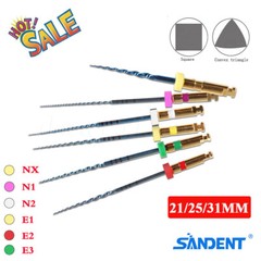 6pcs/pack Dental Endo Root Canal Super Taper Rotary Niti Files 21/25mm/31mm
