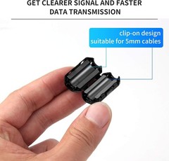 20-Pack Ferrite Ring Core EMI Noise Suppressors – Versatile Signal Shielding