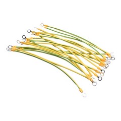 Ground Wire 10cm/20cm/30cm 20pcs BVR Solar PV Ground Wire Yellow-green