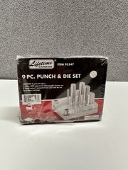LIFETIME CARBIDE 9 Piece Hardened Alloy Steel Punch and Die Set #95547 New