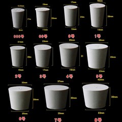 Rubber Bung Stopper Tapered Plugs Laboratory Solid Stoppers Sizes Various Flask