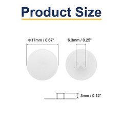 Screw Cap Covers, 158Pcs 17mm – Plastic Self-lock Nut Screw Cap, White