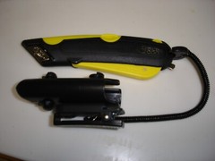 NEW Easy Cut 2000 yellow Safety Box Cutter Knife; Holster, Lanyard & ex-9 blades