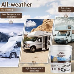 RV Roof Coating White 5 Gallon, Waterproof Solar Reflective Flexible RV Roof …