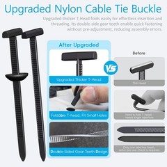 100PCS Universal Nylon Cable Tie Straps Adjustable Buckle Fastener Organizer