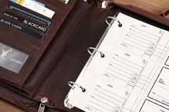 3 Ring Check Binder 9″x11.25″ Zippered Business Checkbook Holder, Fits 3 & 9 Hol