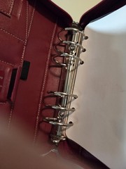 Vintage Franklin Covey red leather zipper PDA planner 6 ring 9 x 7 x 2.5