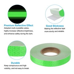 Reflective Tape 1″ x 164 ft Waterproof Reflector Tape Green
