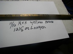 HEX BRASS ROD 11/16 X 12 1/2″+ LONG 360 1PC. 1″ X 12 1/2″+ LONG+ (DRIFT PUNCH