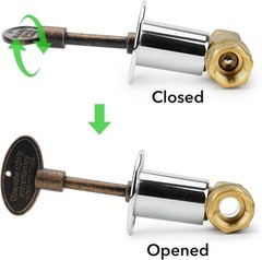 Elegant 8-Inch Gas Valve Key in Antique Copper – Universal Fit for Fireplaces