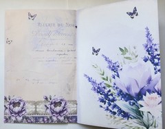 Junk Journal Blank Booklet “LAVENDER DREAMS” Vintage Purples 40pgs