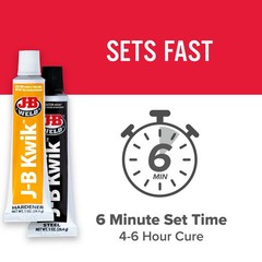 J-B Weld 8276 KwikWeld Quick Setting Steel Reinforced Epoxy – Dark Grey 2 oz