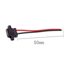 USB Type C Pigtail Cable 24AWG USB C Female Plug to 2 Pin Bare Wire Open End