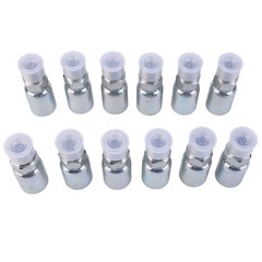 12Pcs 1/2″ HOSE X 1/2″ NPTF MALE PIPE THREAD HYDRAULIC HOSE END CRIMP FITTINGS