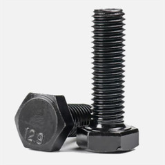 M4 ~ M22 M24 Hexagon Head Bolts Grade-12.9 Alloy Steel Black Fully Thread Screws