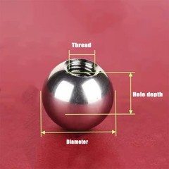 Stainless Steel Balls With Female Threaded Hole Ball Knob Nuts Ø5mm-40mm M2-M20