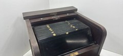 McCaskey Register Co. Antique Hotel Registry Roll Top File Chest
