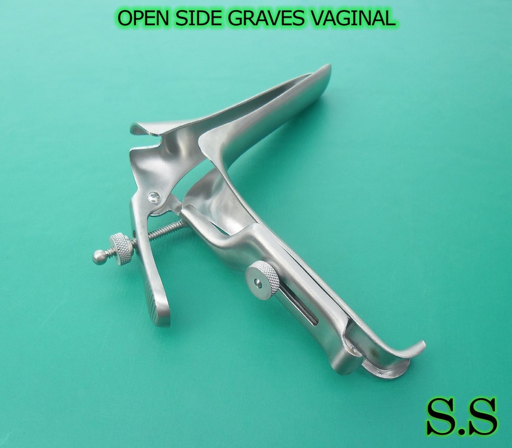 3 PIECES OF OPEN SIDE GRAVES VAGINAL SPECULUM LARGE SURGICAL INSTRUMENTS