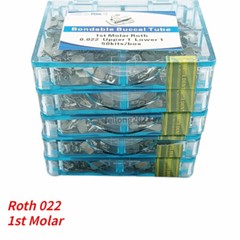 50Sets Dental Orthodontic Buccal Tube 1st 2nd Molar Tube Roth MBT 022/018 Mesh