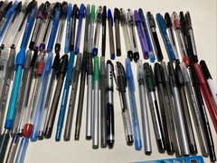 Lot of 120 Ballpoint Pens Assorted Paper Mate BIC Foray Staedtler Pentel more
