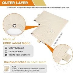 Insulated Cover for Outdoor Backflow Pressure Vacuum Breaker 600d Oxford fabric