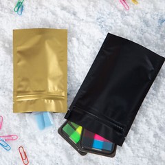 Various Sizes Matte Clear Front Color Back Foil Mylar Flat Zip Lock Bag Xmas
