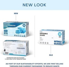 Medguy Blue Nitrile Exam Gloves – 100 Pcs – Powder-Free, Latex-Free, Medical
