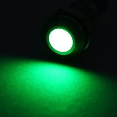 AC/DC 12V-24V 8mm Signal Indicator Lights Metal Shell for Industry Green LED