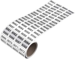 1-10000 Self Adhesive Consecutive Number Inventory Labels Stickers Waterproof