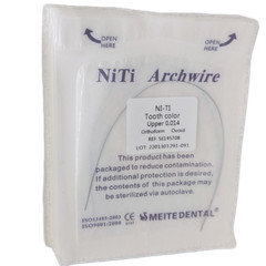100Pks Dental Orthodontic White Color Coated Niti Arch Wire Round Super Elastic