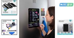 12×8 Inch Frameless Magnetic Dry Erase Board – Perfect for Students & Parents