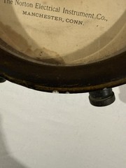 Antique Norton Ammeter No. 1615 – Brass Industrial Electrical Gauge CT