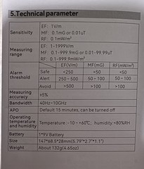 RDINSCOS EMF Detector Detect Types of Electromagnetic Radiation Field in 1 Meter