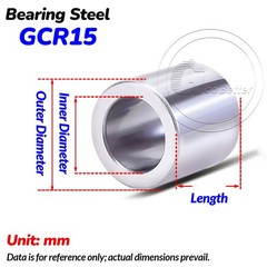 Bearing Steel Sleeve Bushing ID 21/22/23 – 28 mm Wear-Resistant Standoff Spacers