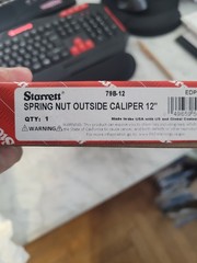 Starrett 79B-12 Yankee Spring-Type Outside Caliper, Spring Nut, 12″
