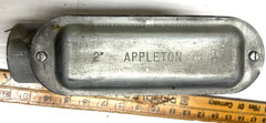 APPLETON 2″ LB Iron Form 35 Conduit Pulling Body W/ Gasket & Cover, Malleable