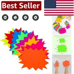 160pcs Assorted Fluorescent Labels – Eye-catching Retail Sale Signs (6.4×4.8in)