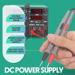 YIHUA 853D 800W 3-IN-1 Multi Station Iron Hot Air Gun 2A USB DC Power Supply