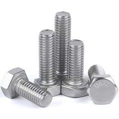 M12 x 1.0 Fine Thread 304 Stainless Steel Hex Head Bolts Hex Cap Screws DIN 933