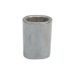 Set Of 10 Pc 1/8” Marine Stainless Steel Wire Rope Oval Sleeve Sleeves Crimping