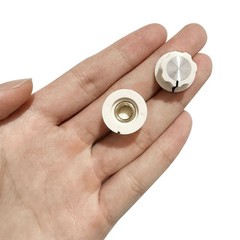 2pcs 6.4mm Shaft Hole Potentiometer Control Rotary Knobs Effect Pedal Knob Beige