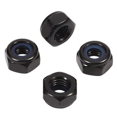 1/2-13 Nylon Insert Hex Lock Nuts Locknuts, 304 Stainless Steel 18-8, Black O…