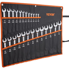 VEVOR 25-Pc Metric Combination Wrench Set, 6-32mm Open & Box End, Pouch