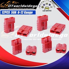 12Pcs 50A 10-12 Gauge Battery Quick Connect Winch Connector Plug Power Supply