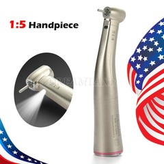 NSK Style LED Dental Electric Handpiece 1:5 Contra Angle Fiber Optic High Speed