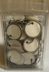 80Pcs Metal Rim Key Tags, 1.26 Inch Blank round Rimmed Key Tag Paper Tags