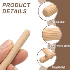 Count 50 3/16″x 1-13/64″ Wooden Dowel Pins Straight Dowel Rods for DIY Craft