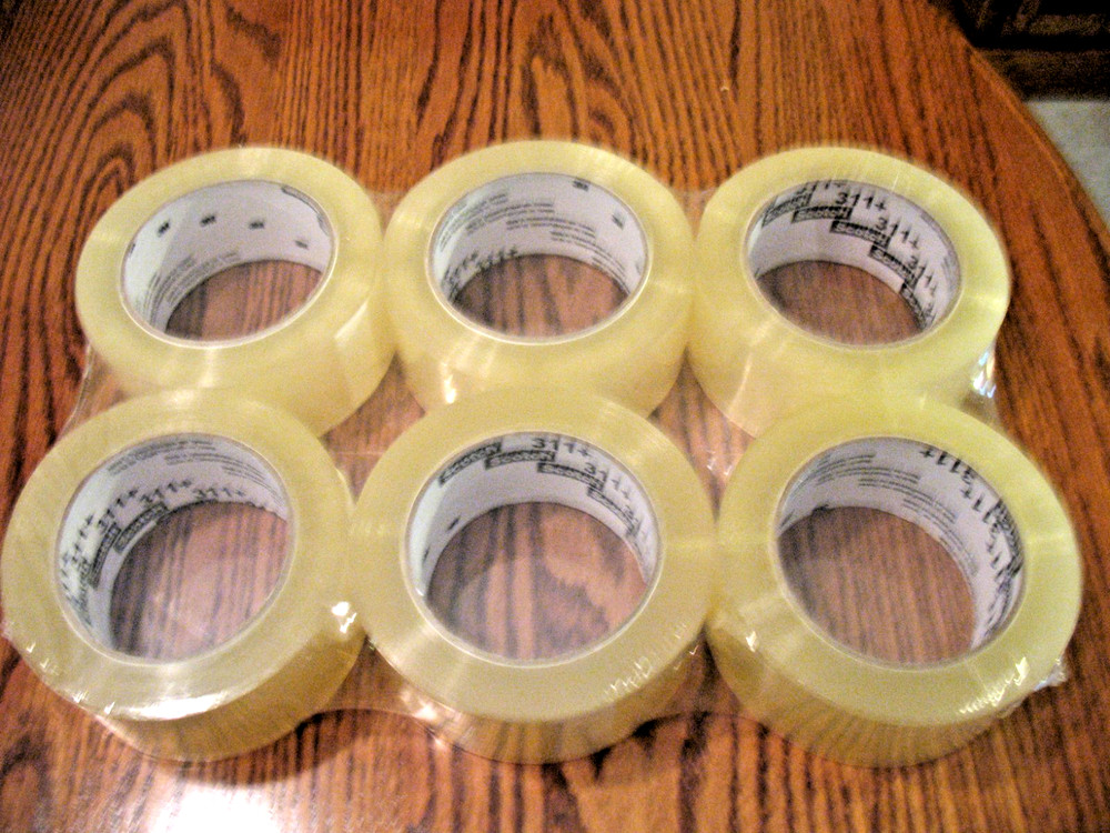 Scotch High Tack Box Sealing Tape 311+, Clear, 1.88 6 Rolls of tape as Picture