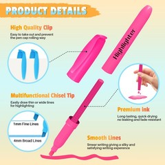 120 Pack Highlighters in 6 Assorted Colors, Chisel Tip Dry-Quickly Highlighte…